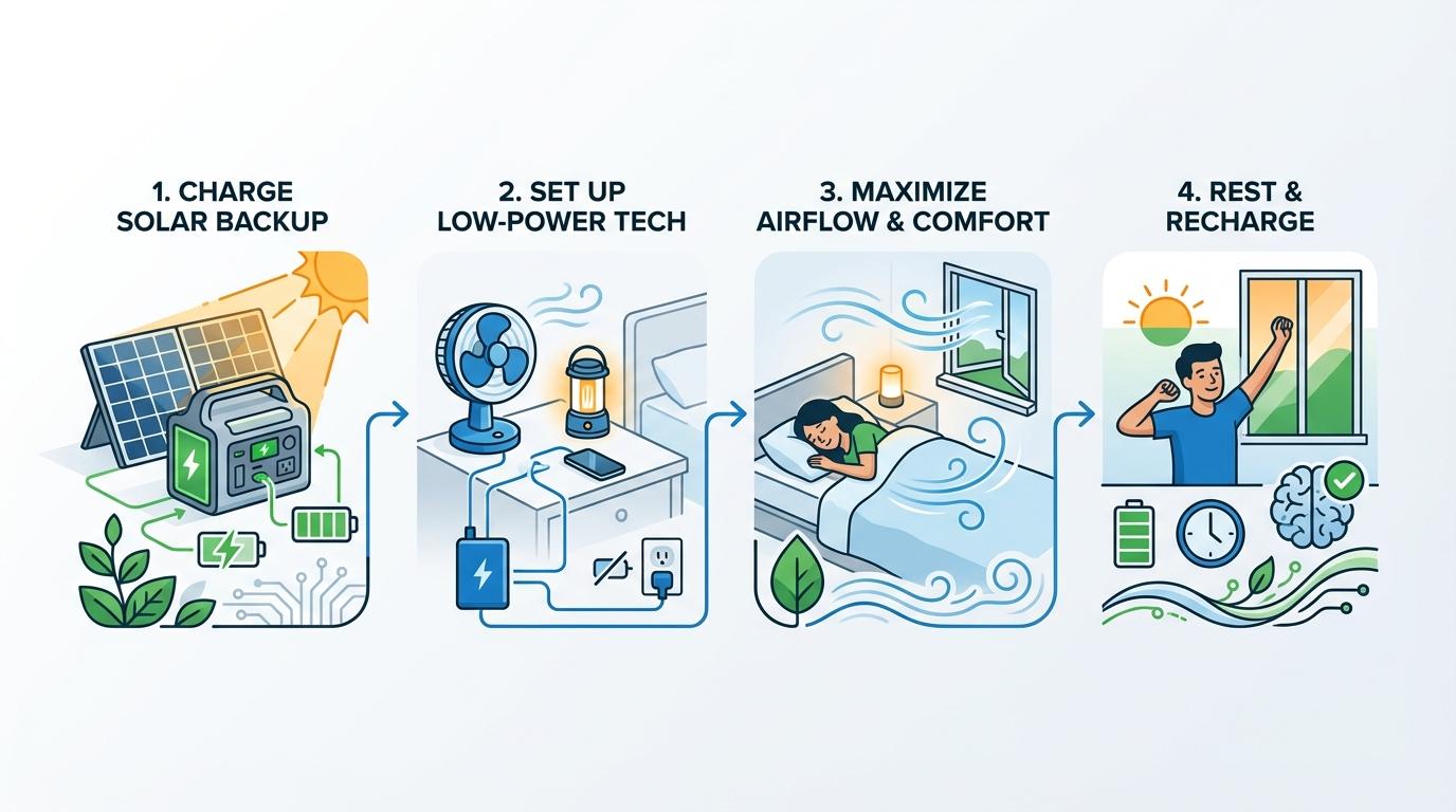 Step-by-step illustration for What Actually Improved Sleep During Outage Nights