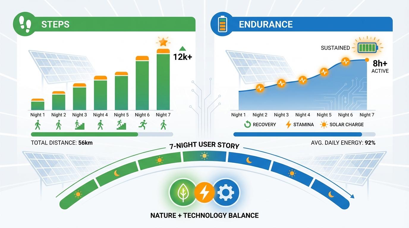 Data visualization for My 7-Night User Story: Steps + Endurance Data