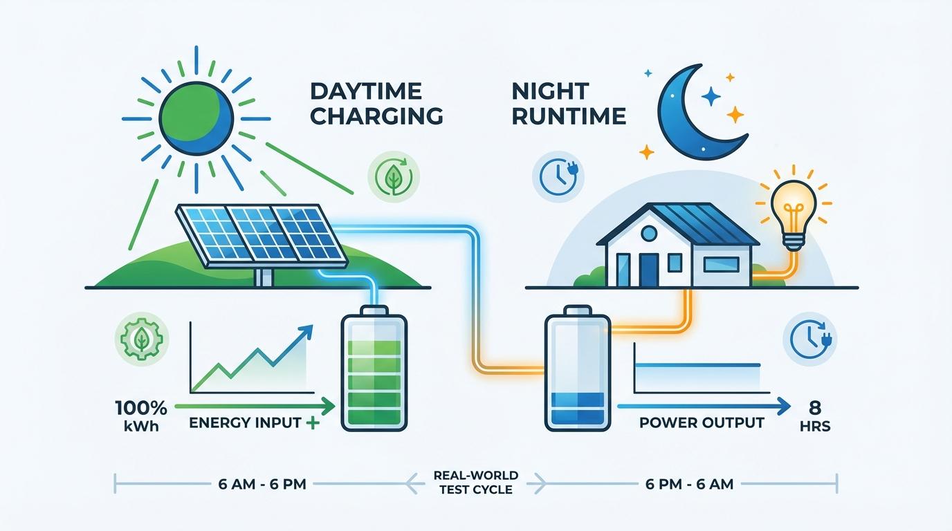 Data visualization for Daytime Charging, Night Runtime: Real-World Test Method