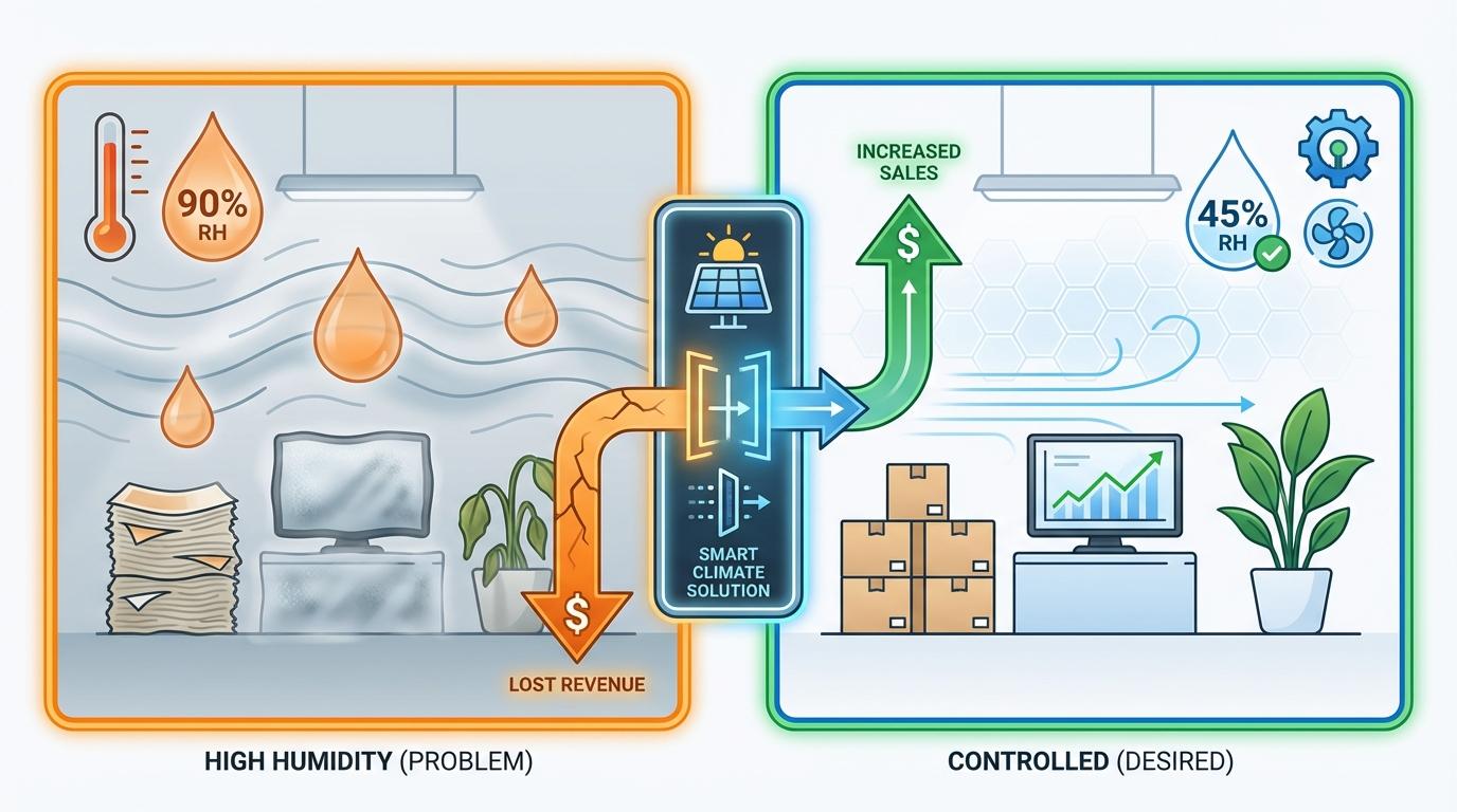 Problem scenario illustration for Why Humidity Hurts Sales Faster Than Most Owners Expect