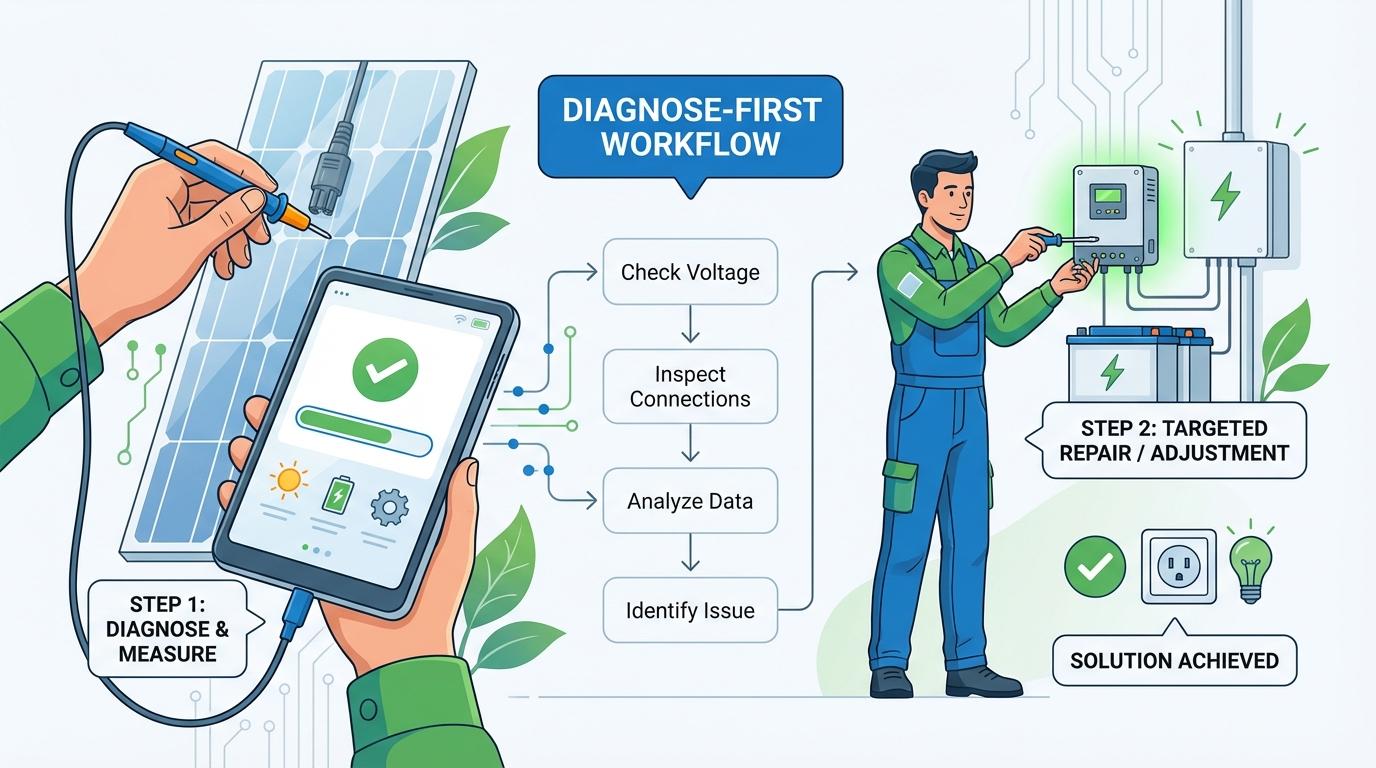 Solution illustration for Trick 3: Use a Diagnose-First Workflow Before Replacing Any Part
